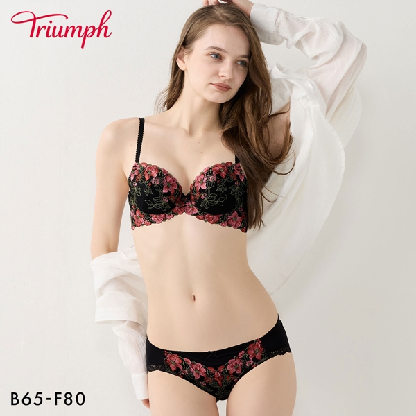 トリンプ TRAC006 美胸ソフトブラ エレガントペタルズ ブラセット ブラジャー ショーツ セット 大きいサイズ Trimph