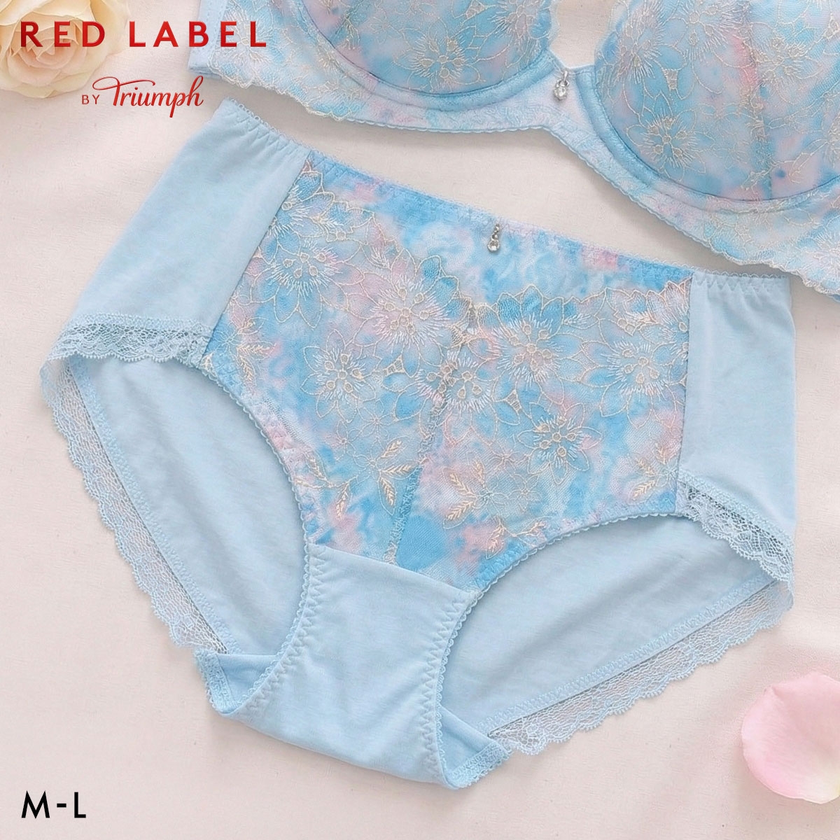 トリンプ TR0128 レッドレーベル バイ トリンプ ヨセアゲハ ショーツ ミディ やや深め ML Triumph(LBU-薄ブルー-M)