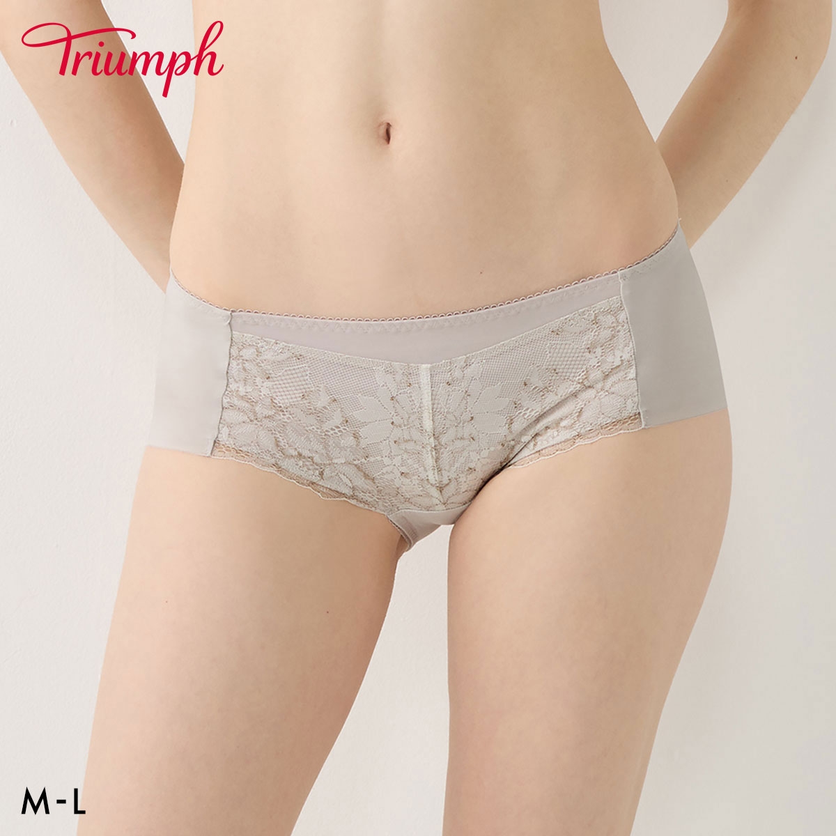 トリンプ TR647 ブラCOOL ボーイズレングス ショーツ ヒップハンガー ローライズ ML Triumph(LGY-薄グレー-M)
