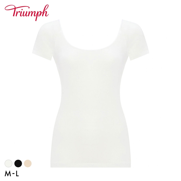 トリンプ TR5510 やわらか綿100インナー 2分袖 トップ 袖あり ML Triumph