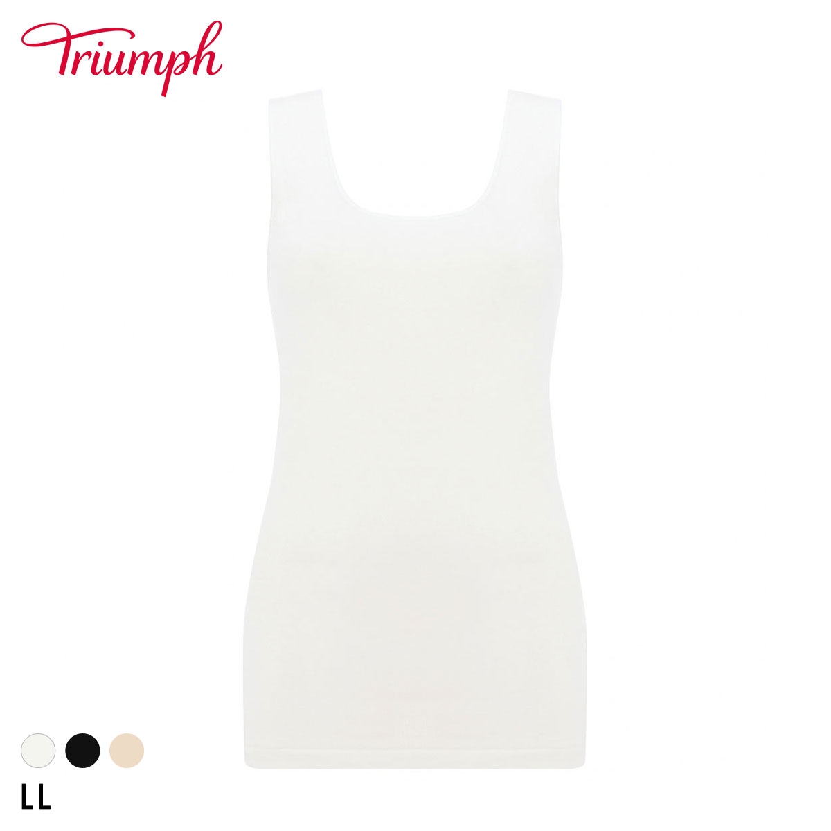 トリンプ TR5510 やわらか綿100インナー 袖なし ノースリーブ トップ LL 大きいサイズ Triumph