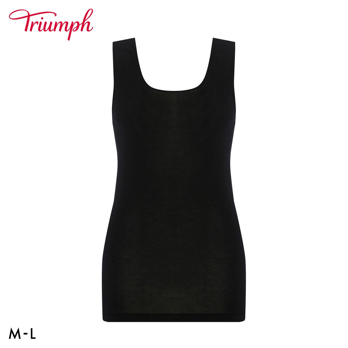 トリンプ TR5510 やわらか綿100インナー 袖なし ノースリーブ トップ ML Triumph(BK-ブラック-M)