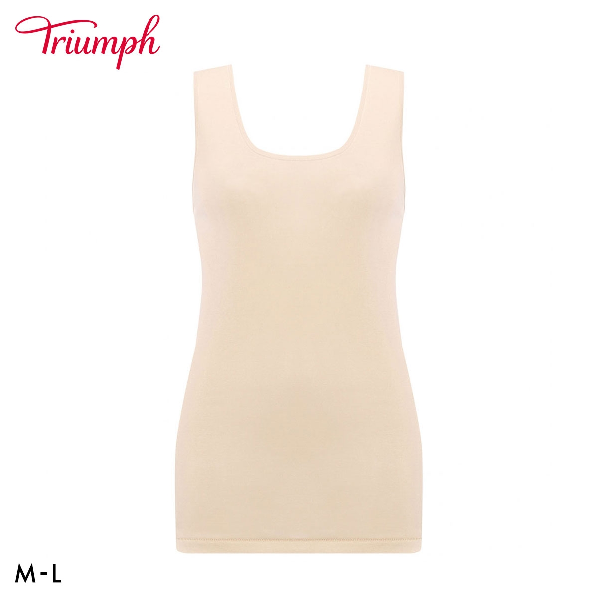 トリンプ TR5510 やわらか綿100インナー 袖なし ノースリーブ トップ ML Triumph(BE-ベージュ-M)