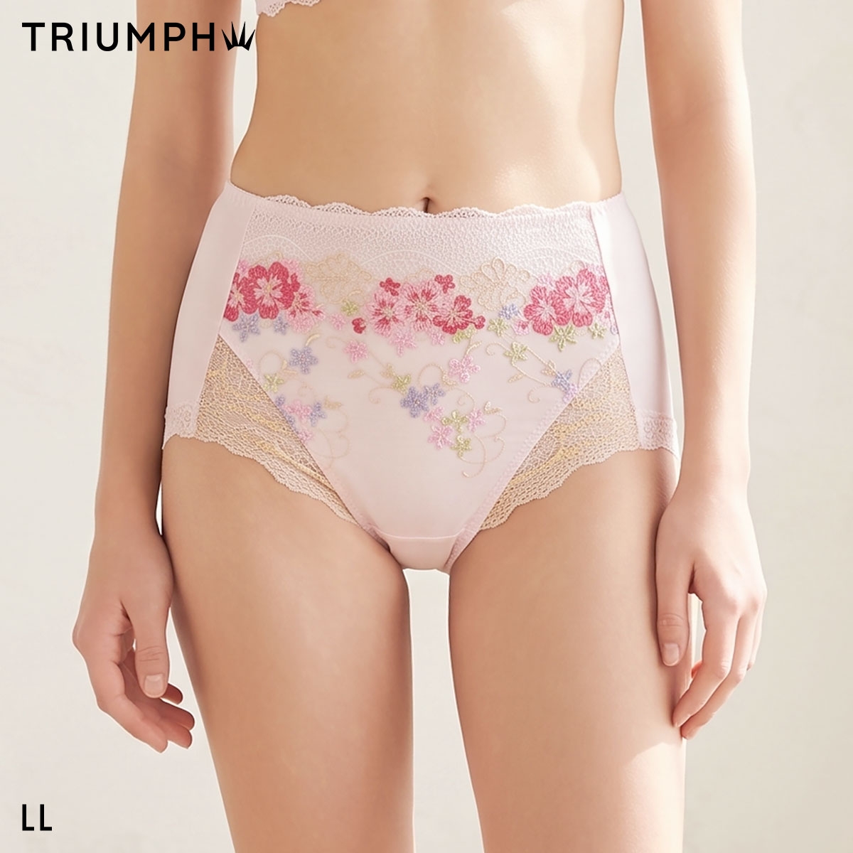 トリンプ レッドレーベル バイ トリンプ ハイウエストショーツ はきこみ深め TR0130 大きいサイズ LL 下着 Triumph(PI-ピンク-LL)