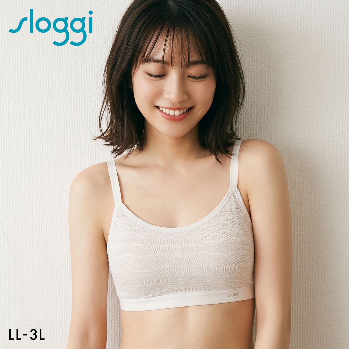 トリンプ スロギー フリーオールラウンド sloggi FREE AR Lace ハーフトップ ノンワイヤー LL-3L ワンサイズ 大きいサイズ Triumph(WH-ホワイト-LL-3L)