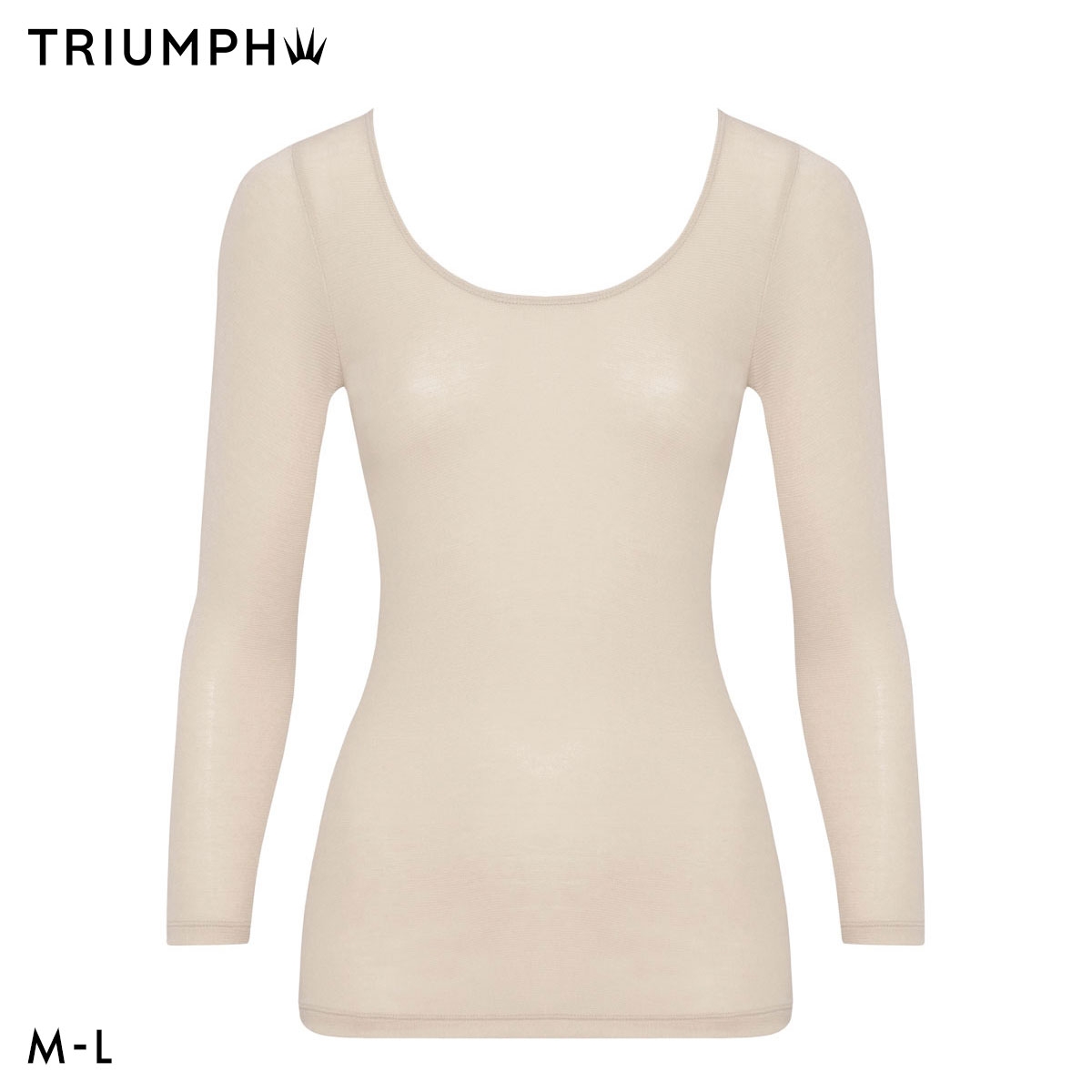 トリンプ TR5420 あっかたうす軽インナー 8分袖 トップス ML 肌着 下着 Triumph(LBE-薄ベージュ-M)