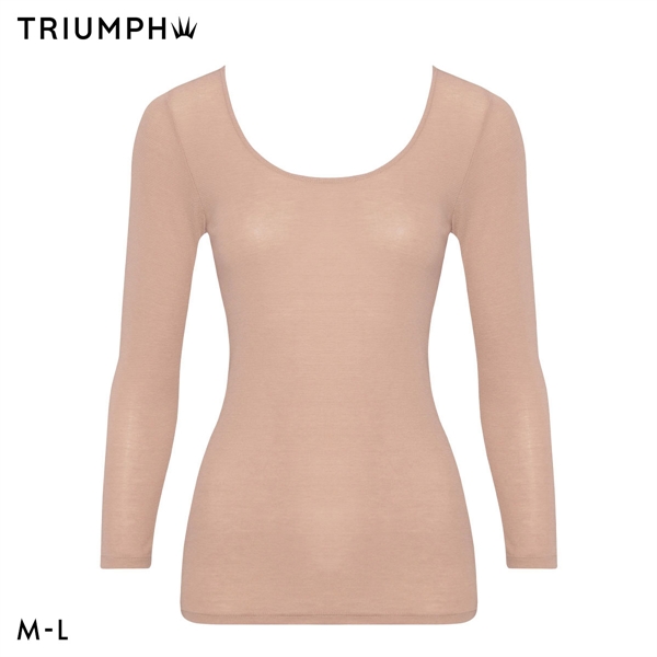 トリンプ TR5420 あったかうす軽インナー 8分袖 トップス ML 肌着 下着 BR Triumph