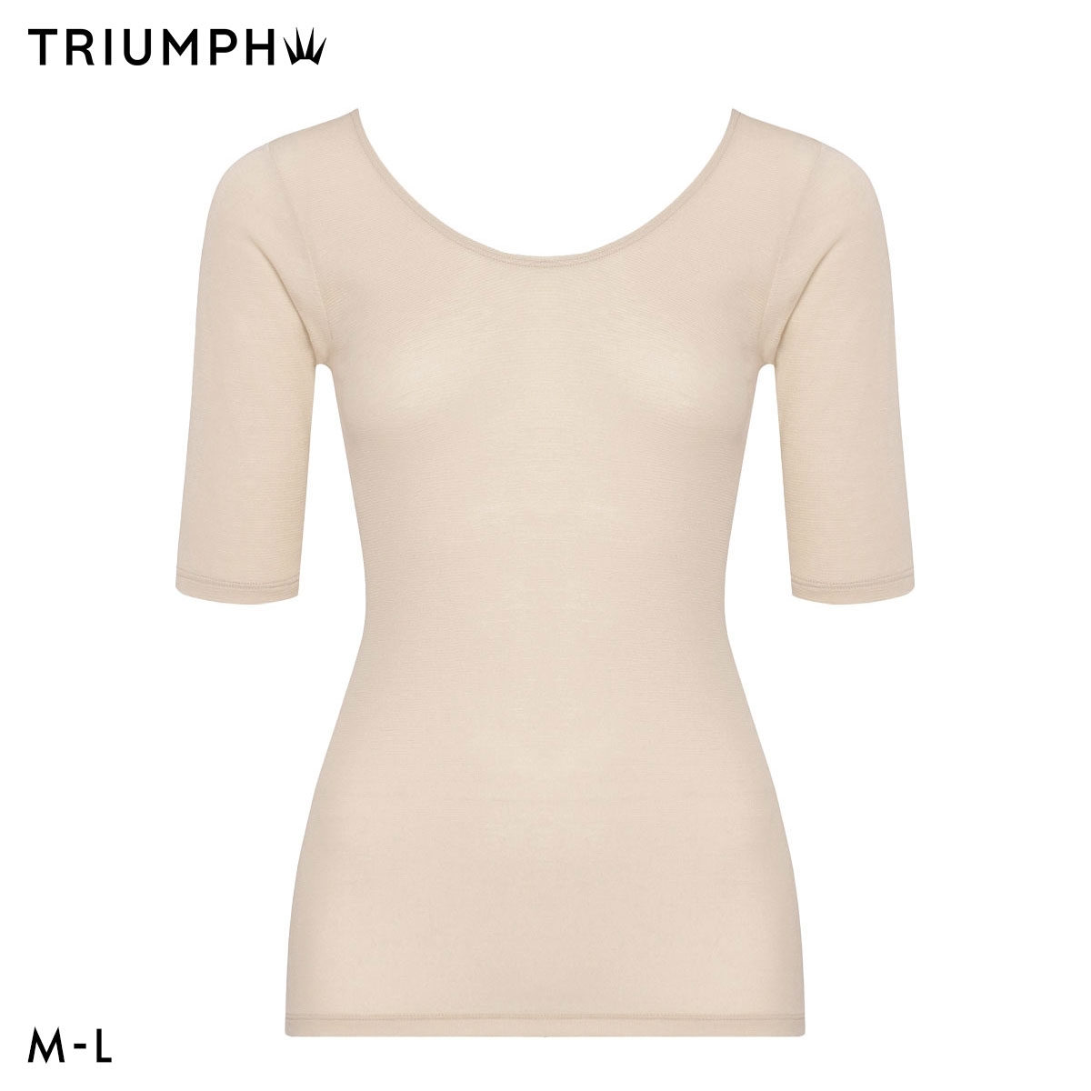 トリンプ TR5420 あっかたうす軽インナー 3分袖 トップス ML 肌着 下着 Triumph(LBE-薄ベージュ-M)