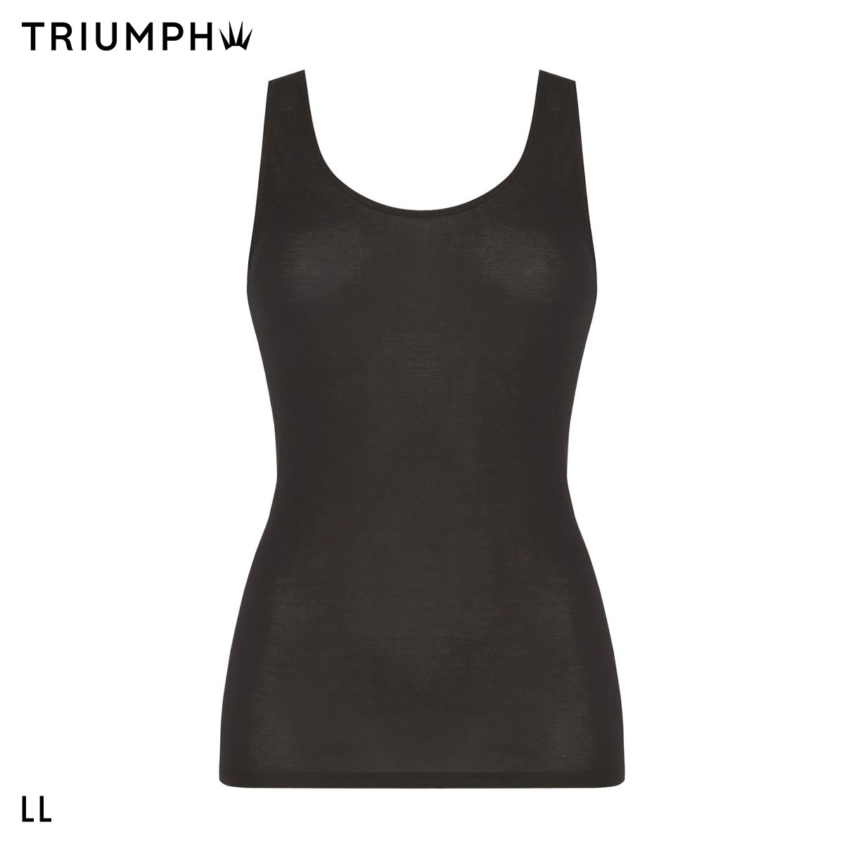 トリンプ TR5420 あったかうす軽インナー タンクトップ 袖なし LL 大きいサイズ 肌着 下着 Triumph(BK-ブラック-LL)