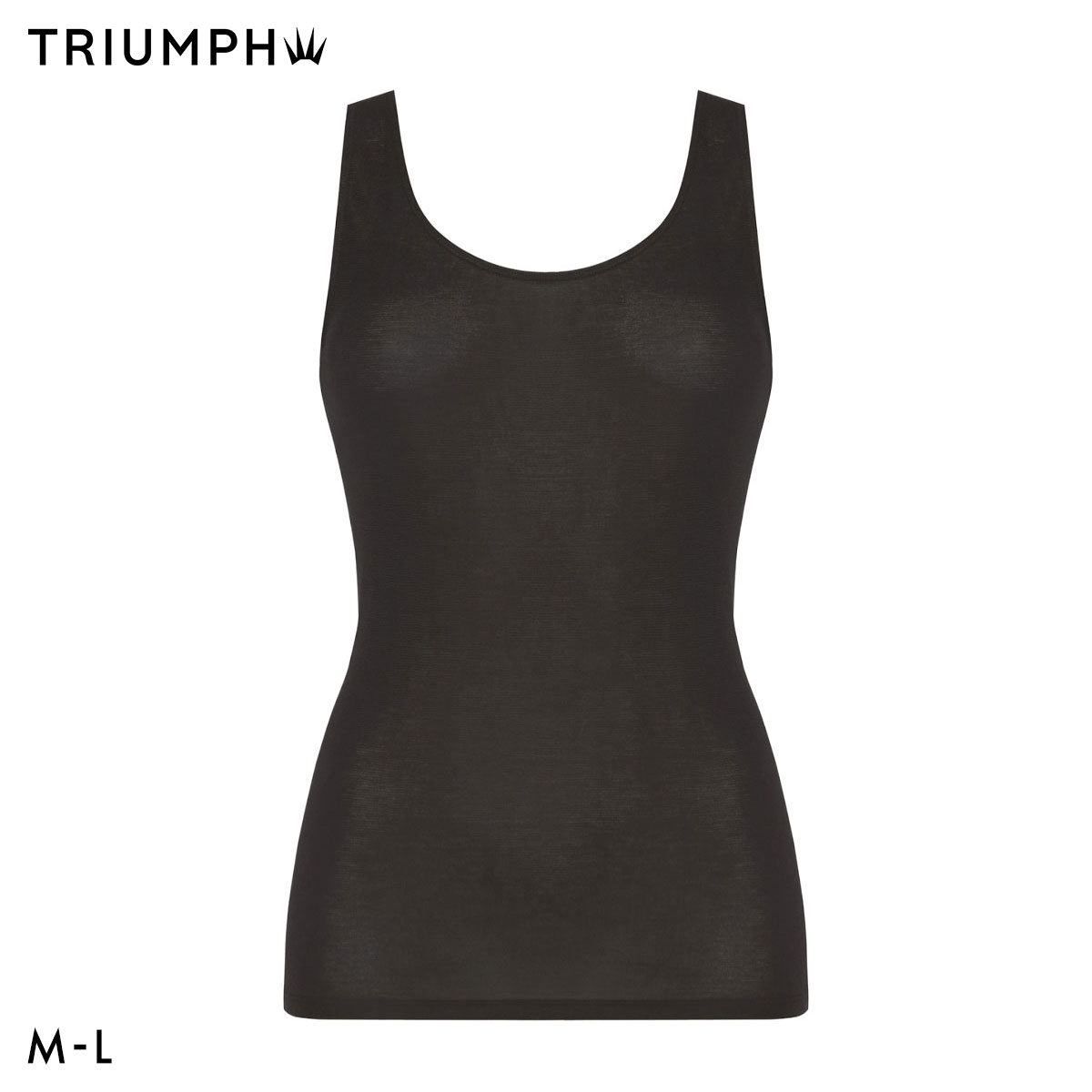 トリンプ TR5420 あったかうす軽インナー タンクトップ 袖なし ML 肌着 下着 Triumph(BK-ブラック-M)