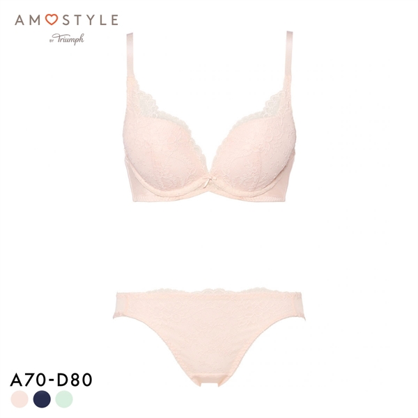 アモスタイル 夢みるブラ AMST1150 デイジーレース DeepV ブラセット ブラジャー ショーツ セット ABCD AMOSTYLE