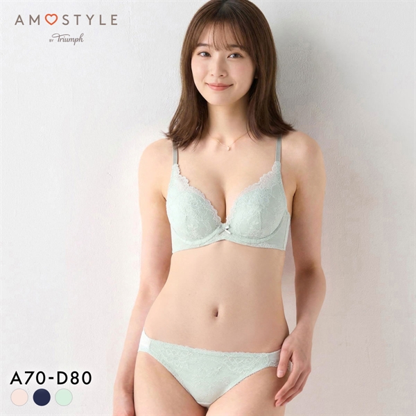 アモスタイル 夢みるブラ AMST1150 デイジーレース DeepV ブラセット ブラジャー ショーツ セット ABCD AMOSTYLE