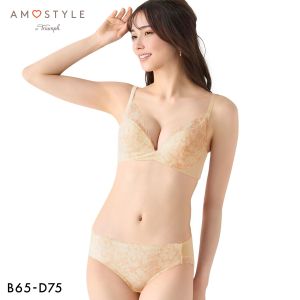 アモスタイル 夢みるブラ AMST1430 ドリームデイリリー ノンワイヤー ブラセット ブラジャー ショーツ セット BCD AMOSTYLE