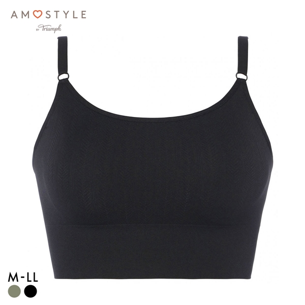 アモスタイル AMST1497 ナイトブラ コンフォートストレッチ ノンワイヤー ハーフトップ AMOSTYLE