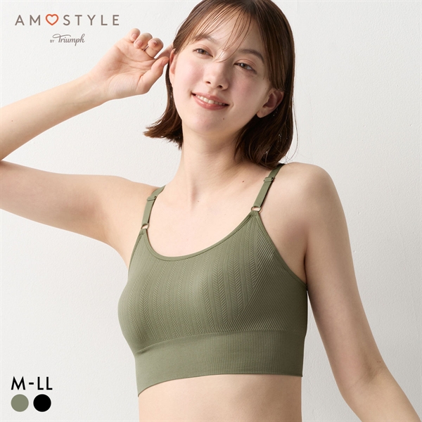 アモスタイル AMST1497 ナイトブラ コンフォートストレッチ ノンワイヤー ハーフトップ AMOSTYLE