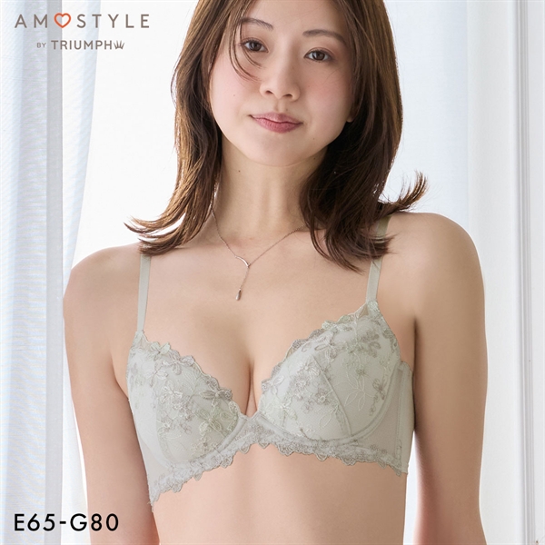 アモスタイル チャーミングラマー AMST1530 チャーミングペタル スリムライン 3/4カップ ブラジャー EFG 大きいサイズ AMOSTYLE