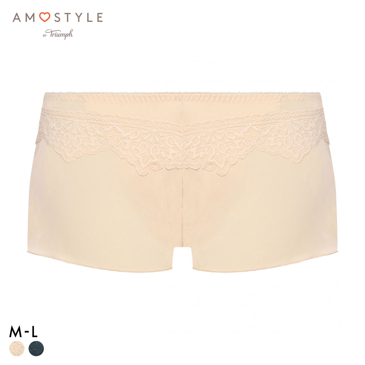 アモスタイル AMST1525 らくふわ ノンワイヤー ボーイズレングス ショーツ AMOSTYLE LBE DGY(LBE-薄ベージュ-M)