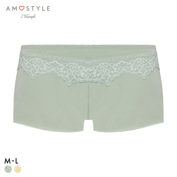 アモスタイル AMST1525 らくふわ ノンワイヤー ボーイズレングス ショーツ AMOSTYLE LGR YE(LGR-薄グリーン-M)