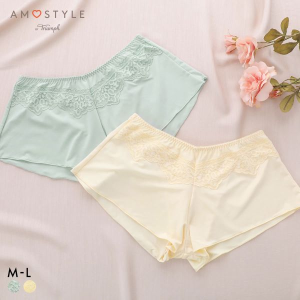 アモスタイル AMST1525 らくふわ ノンワイヤー ボーイズレングス ショーツ AMOSTYLE LGR YE