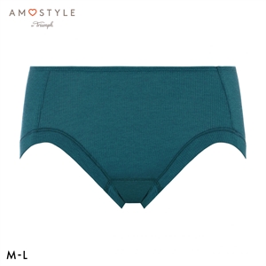 アモスタイル AMST800 シンプルベーシック リブ サニタリー ショーツ 生理用 はきこみ深め ML AMOSTYLE