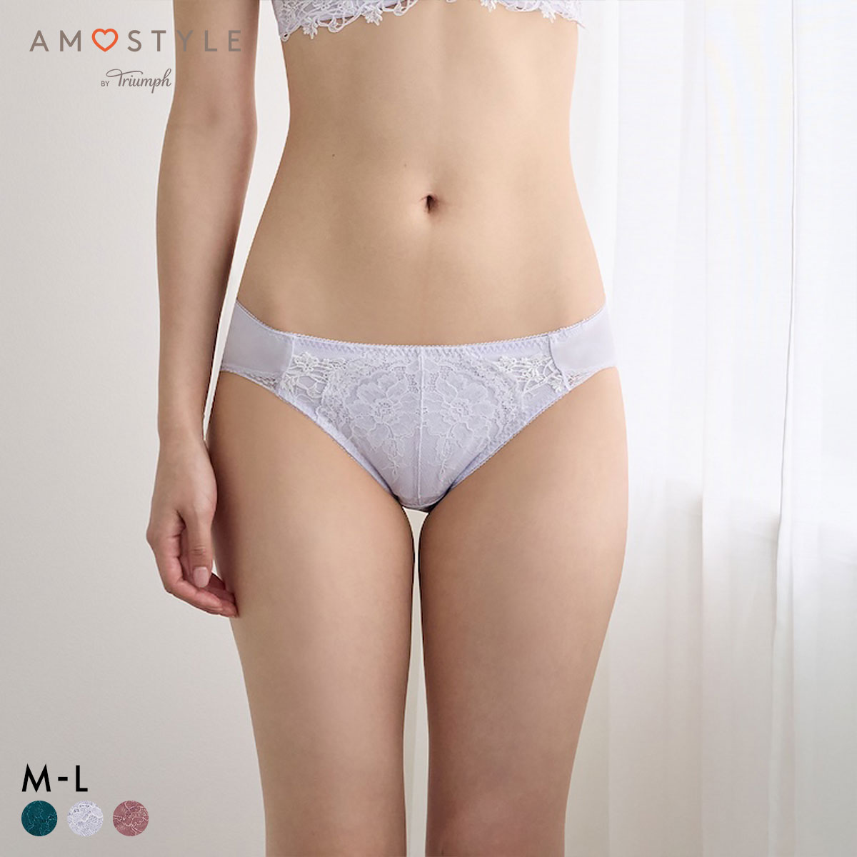 アモスタイル AMST1523 フェアリークチュール レギュラーショーツ AMOSTYLE(LGY-薄グレー-M)