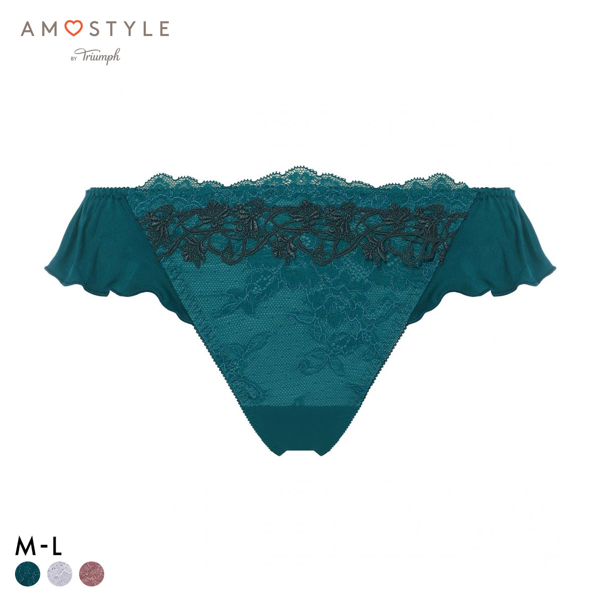 アモスタイル AMST1523 フェアリークチュール タンガ ショーツ AMOSTYLE(GR-グリーン-M)