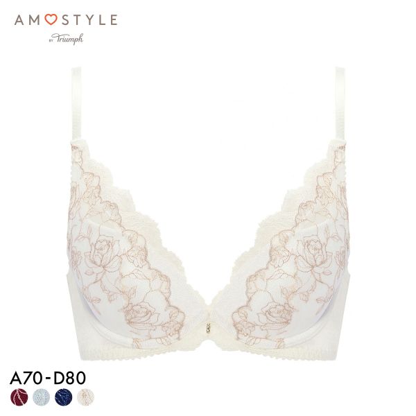 アモスタイル 夢見るブラ AMST1535 DeepV ビューティ＆ローズ 3/4カップブラジャー ABCD AMOSTYLE