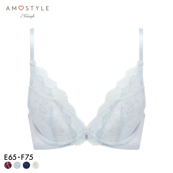 アモスタイル 夢見るブラ AMST1535 DeepV ビューティ＆ローズ 3/4カップブラジャー EF AMOSTYLE 大きいサイズ