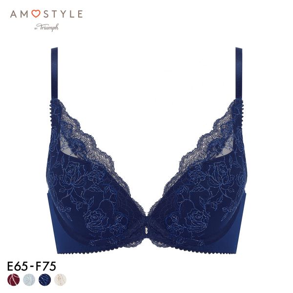 アモスタイル 夢見るブラ AMST1535 DeepV ビューティ＆ローズ 3/4カップブラジャー EF AMOSTYLE 大きいサイズ