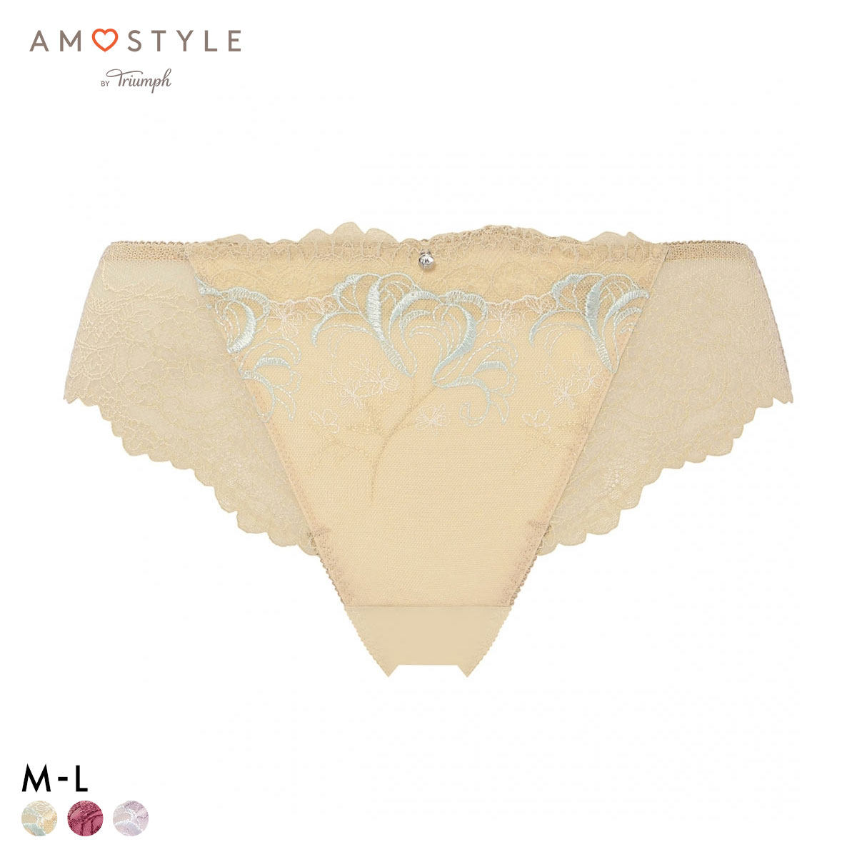 アモスタイル AMST1538 ウィンターリリー タンガ ショーツ Tバック AMOSTYLE(BE-ベージュ-M)