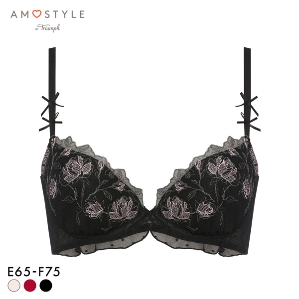 アモスタイル AMST1541 チャーミングラマー スリムライン プレイフルローズ 3/4カップブラジャー EF 大きいサイズ AMOSTYLE