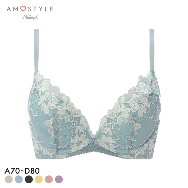 アモスタイル 夢見るブラ AMST1548 DeepV マイブロッサムブーケ 3/4カップ ブラジャー ABCD AMOSTYLE