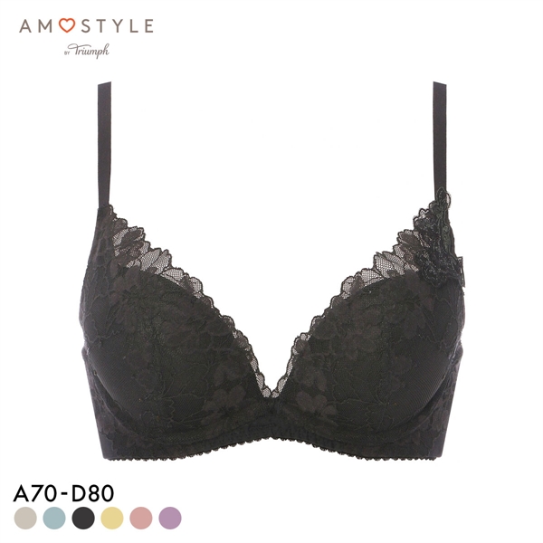 アモスタイル 夢見るブラ AMST1548 DeepV マイブロッサムブーケ 3/4カップ ブラジャー ABCD AMOSTYLE