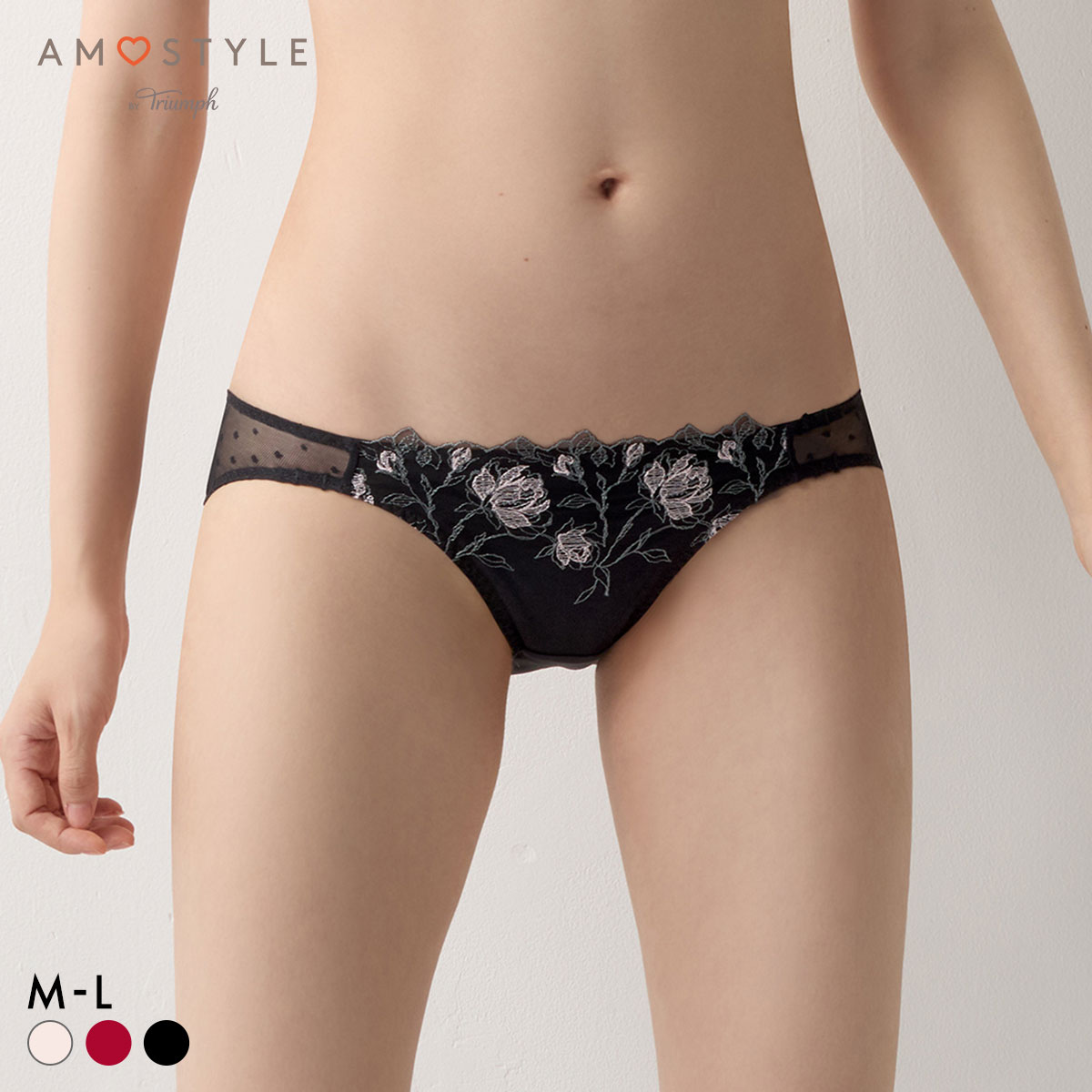 アモスタイル AMST1541 プレイフルローズ ショーツ レギュラー スタンダード AMOSTYLE(BK-ブラック-M)