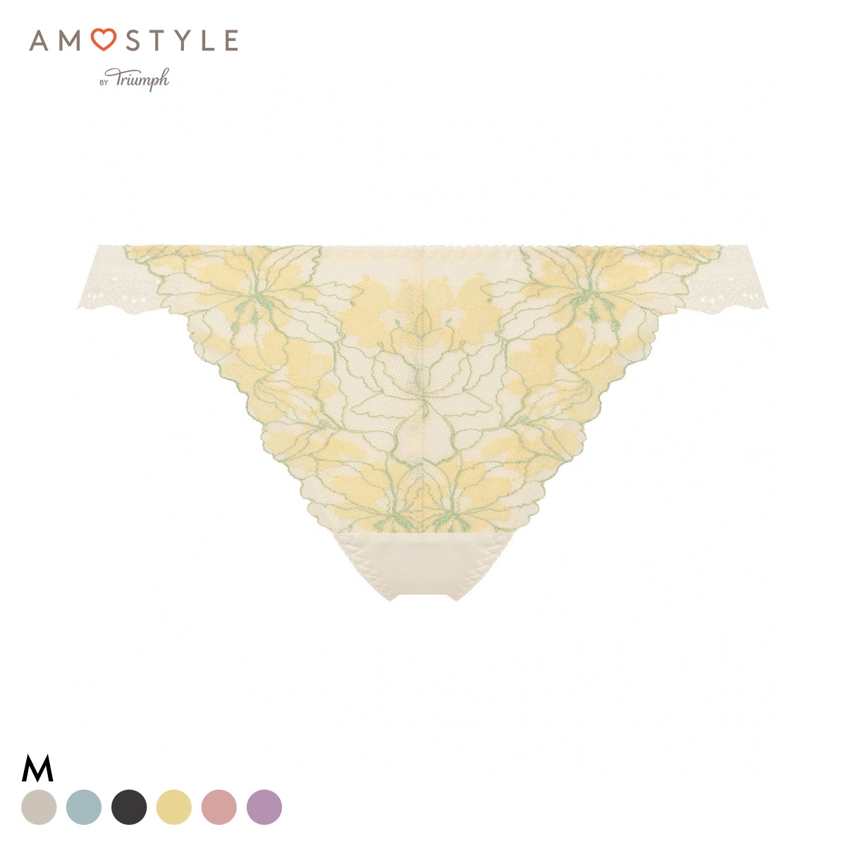 アモスタイル AMST1548 マイブロッサムブーケ ストリングショーツ ショーツ タンガ Tバック ローライズ M AMOSTYLE(CR-クリーム-M)