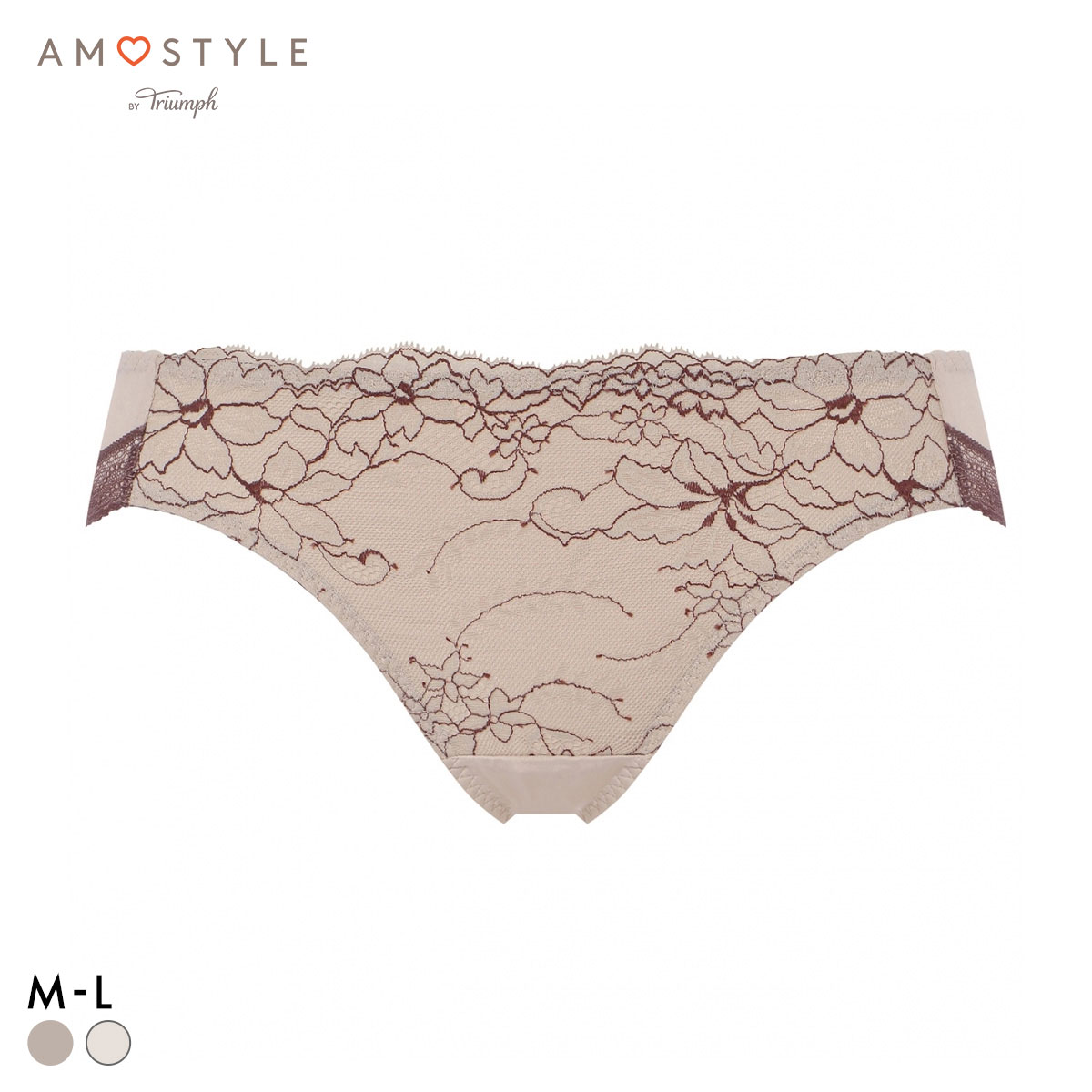 アモスタイル AMST1542 ロマンティックフラワー ショーツ レギュラー スタンダード AMOSTYLE(MO-モカ-M)