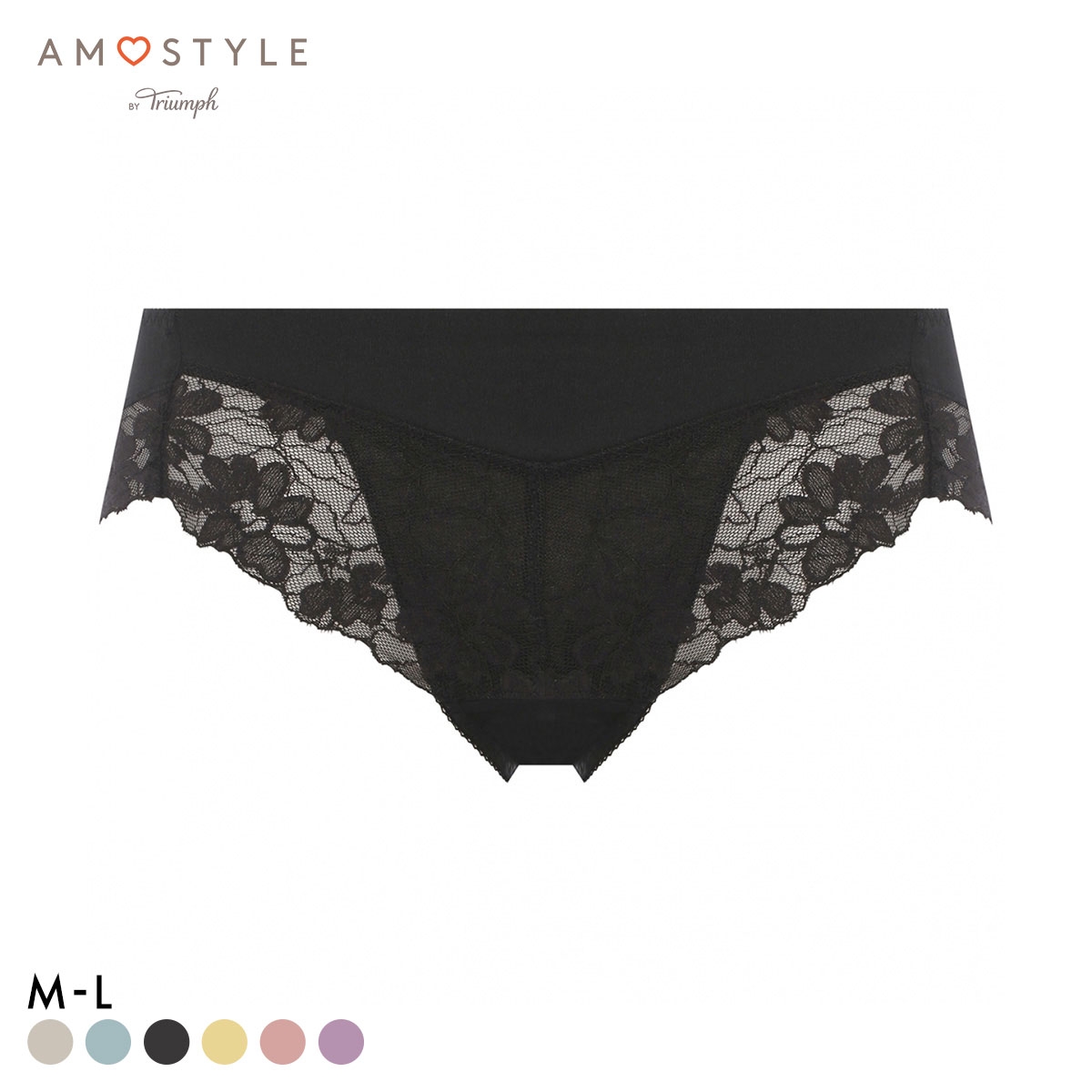 アモスタイル AMST1548 マイブロッサムブーケ サニタリーショーツ ショーツ 生理用 ローライズ ML AMOSTYLE(BK-ブラック-M)