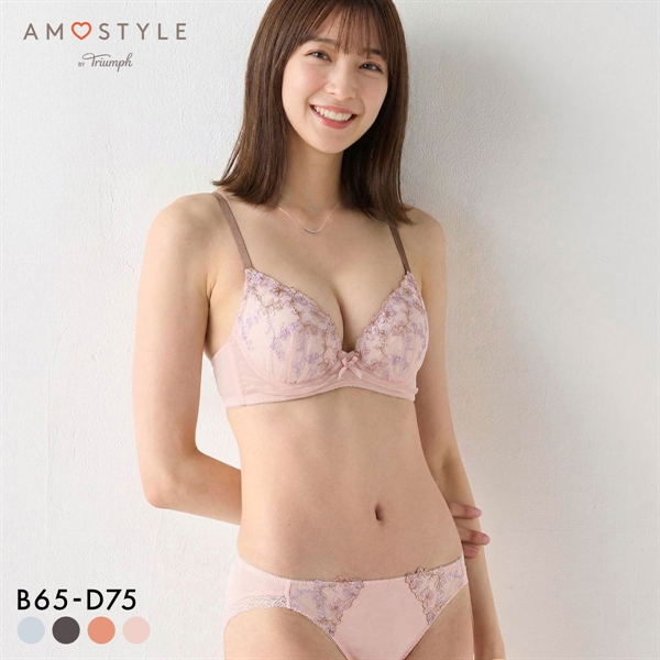 アモスタイル AMST1528 マイリトルガーデン やわぴたワイヤーブラ ブラセット ブラジャー ショーツ セット BCD AMOSTYLE