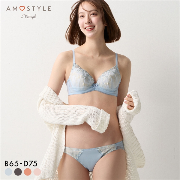 アモスタイル AMST1528 マイリトルガーデン やわぴたワイヤーブラ ブラセット ブラジャー ショーツ セット BCD AMOSTYLE