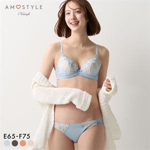 アモスタイル AMST1528 マイリトルガーデン やわぴたワイヤーブラ ブラセット ブラジャー ショーツ セット EF 大きいサイズ AMOSTYLE