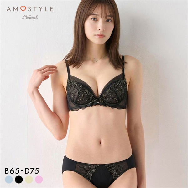アモスタイル AMST528 マイジュエリー デコルテビューティブラ ブラセット ブラジャー ショーツ セット BCD AMOSTYLE