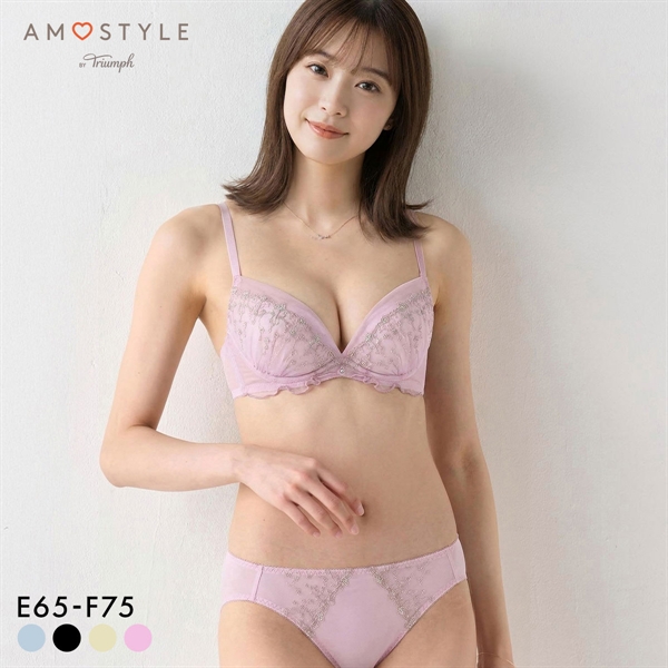 アモスタイル AMST528 デコルテビューティブラ ブラセット ブラジャー ショーツ セット EF 大きいサイズ AMOSTYLE