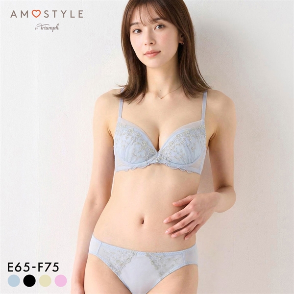 アモスタイル AMST528 デコルテビューティブラ ブラセット ブラジャー ショーツ セット EF 大きいサイズ AMOSTYLE