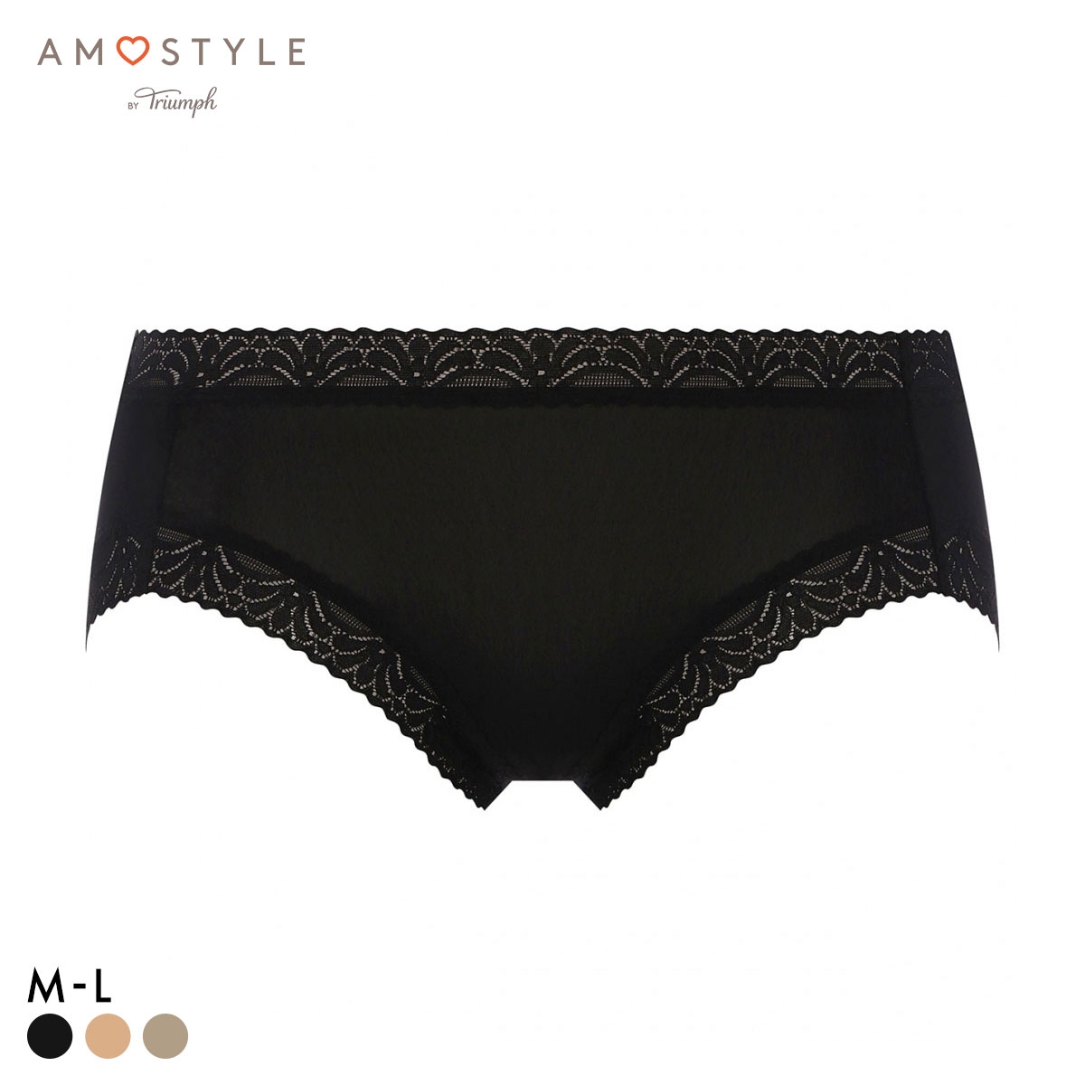 アモスタイル AMST1480 シグネチャースムース ボーイズレングス ショーツ ローライズ AMOSTYLE(BK-ブラック-M)