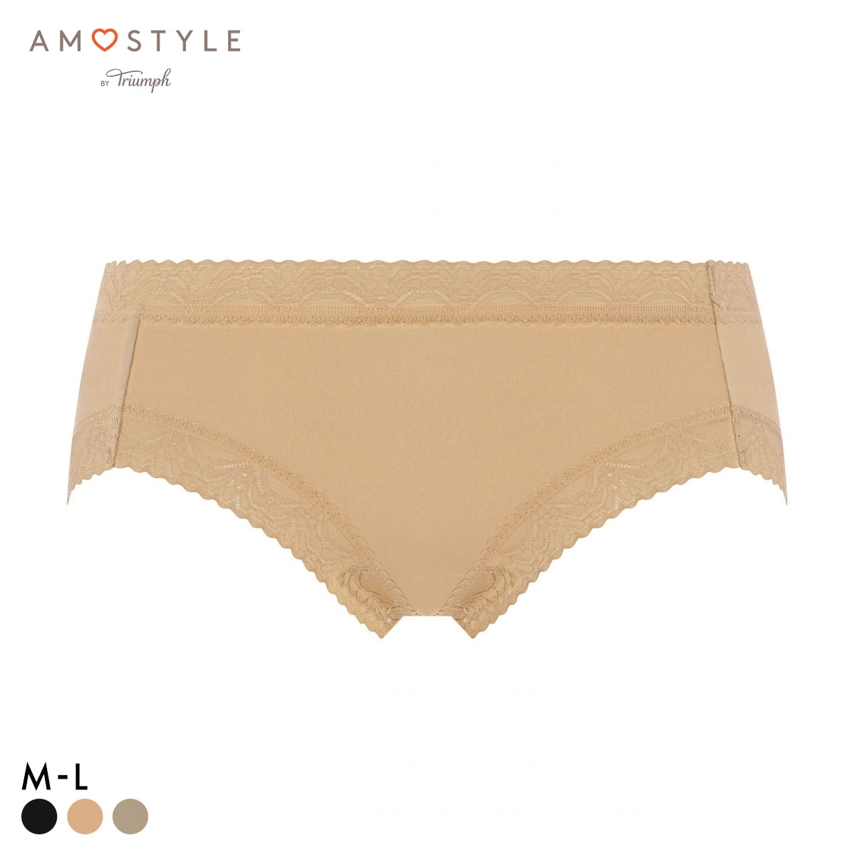 アモスタイル AMST1480 シグネチャースムース ボーイズレングス ショーツ ローライズ AMOSTYLE(BE-ベージュ-M)