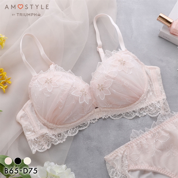 アモスタイル デコルテビューティブラ AMST1552 ミスフラワー ブラジャー BCD AMOSTYLE
