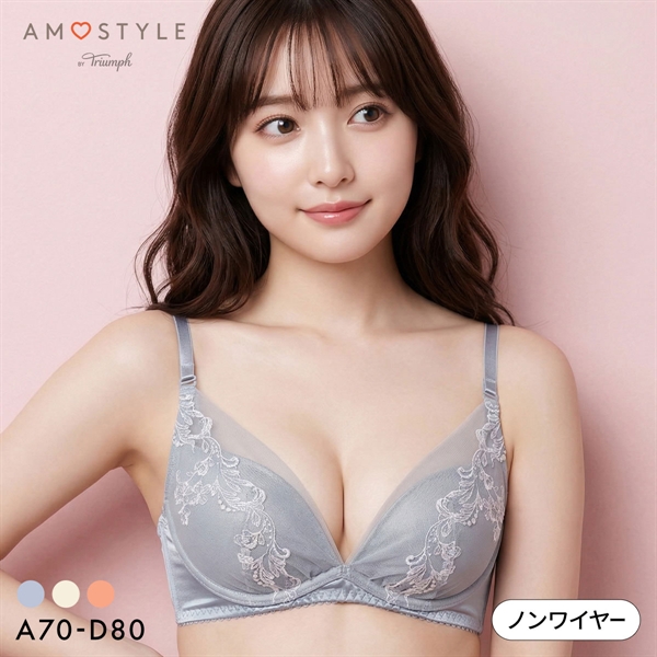アモスタイル 夢みるブラ AMST1543 ヴィーナスエア エアリー ノンワイヤー ブラジャー ABCD AMOSTYLE