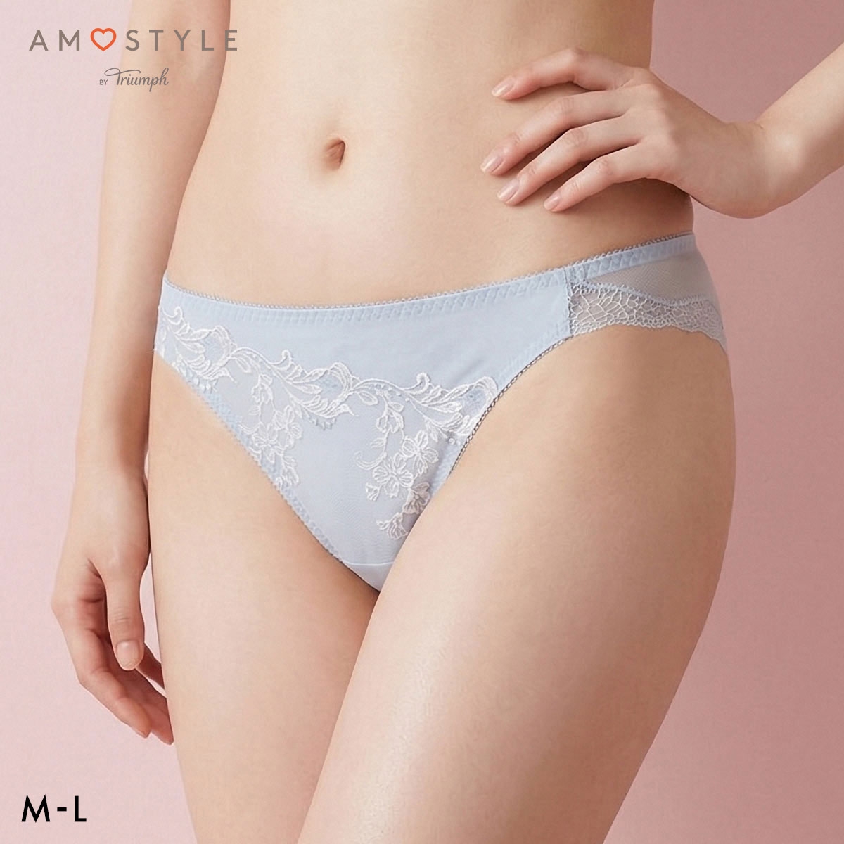 アモスタイル 夢みるブラ AMST1543 ヴィーナスエア ショーツ レギュラー ローライズ ML AMOSTYLE(BGY-ブルーグレー-M)