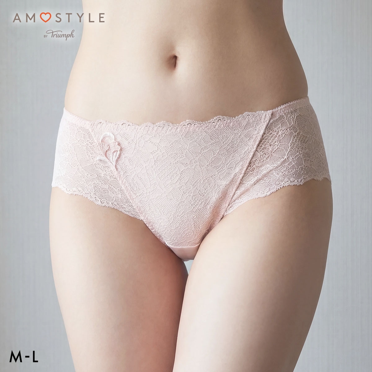 アモスタイル 夢みるブラ AMST1544 ヴィーナスエア ショーツ ボーイズレングス ローライズ ML AMOSTYLE(BP-ベビーピンク-M)