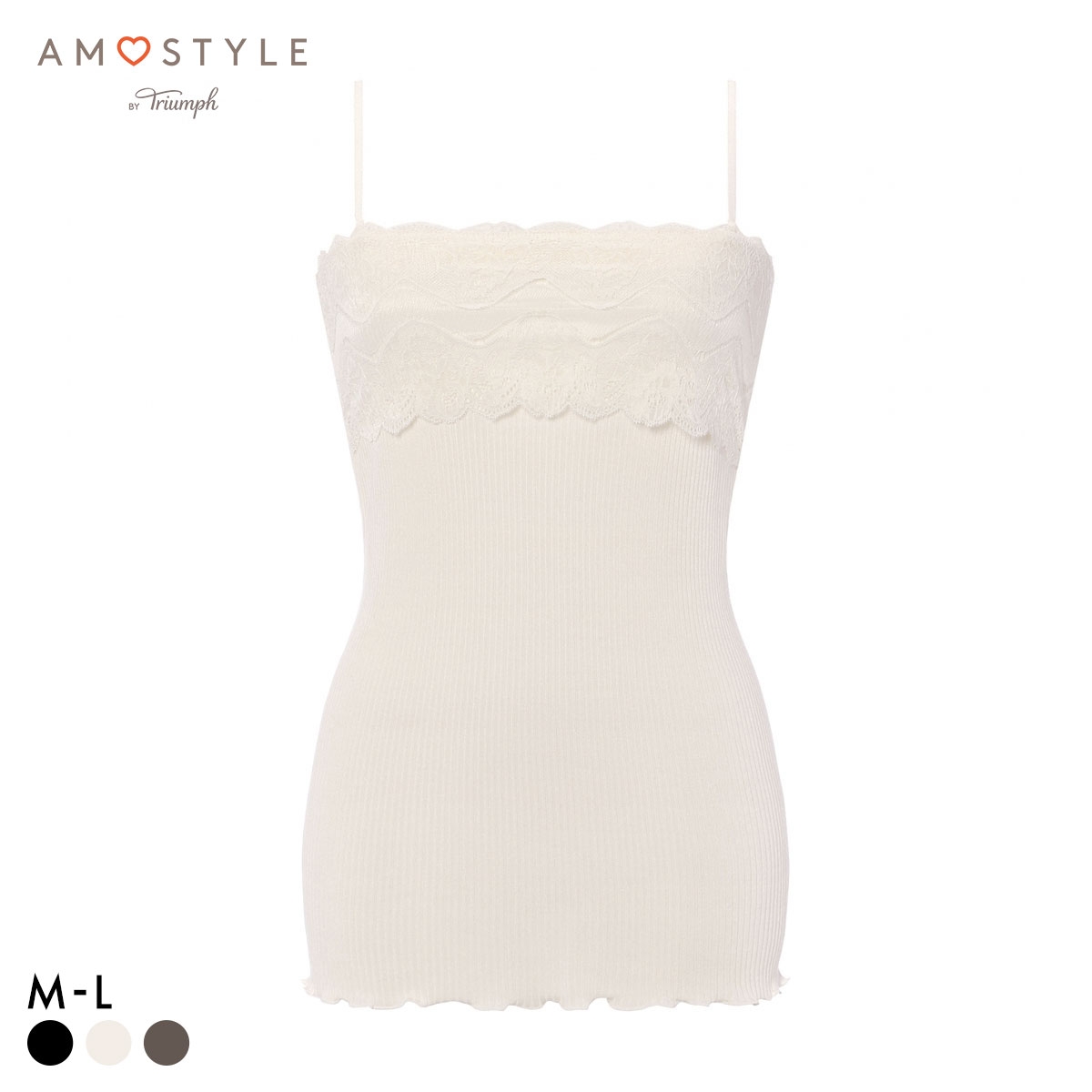 アモスタイル AMST1532 保湿インナー キャミソール インナー ストラップレス ランジェリー AMOSTYLE(ECR-エクリュ-M-L)